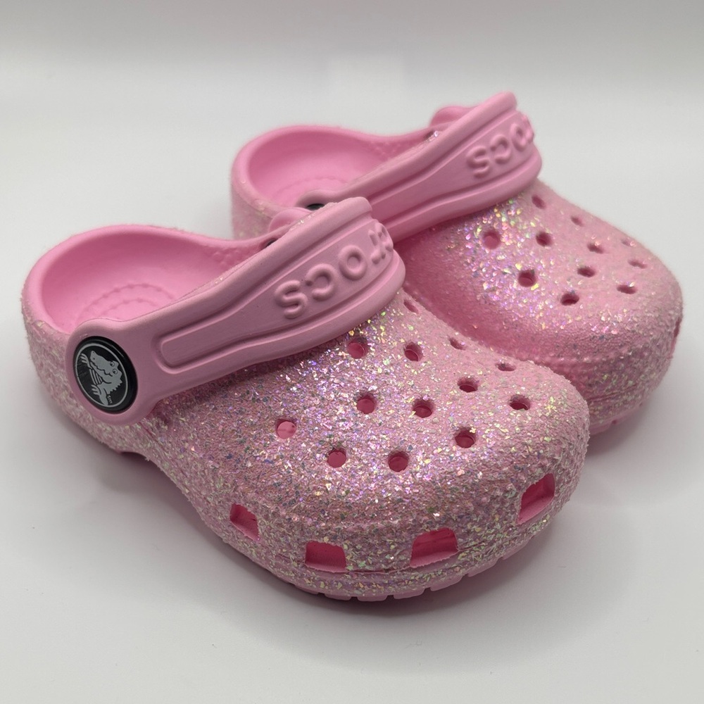CROCS Kids Pink Sparkle Water Shoes